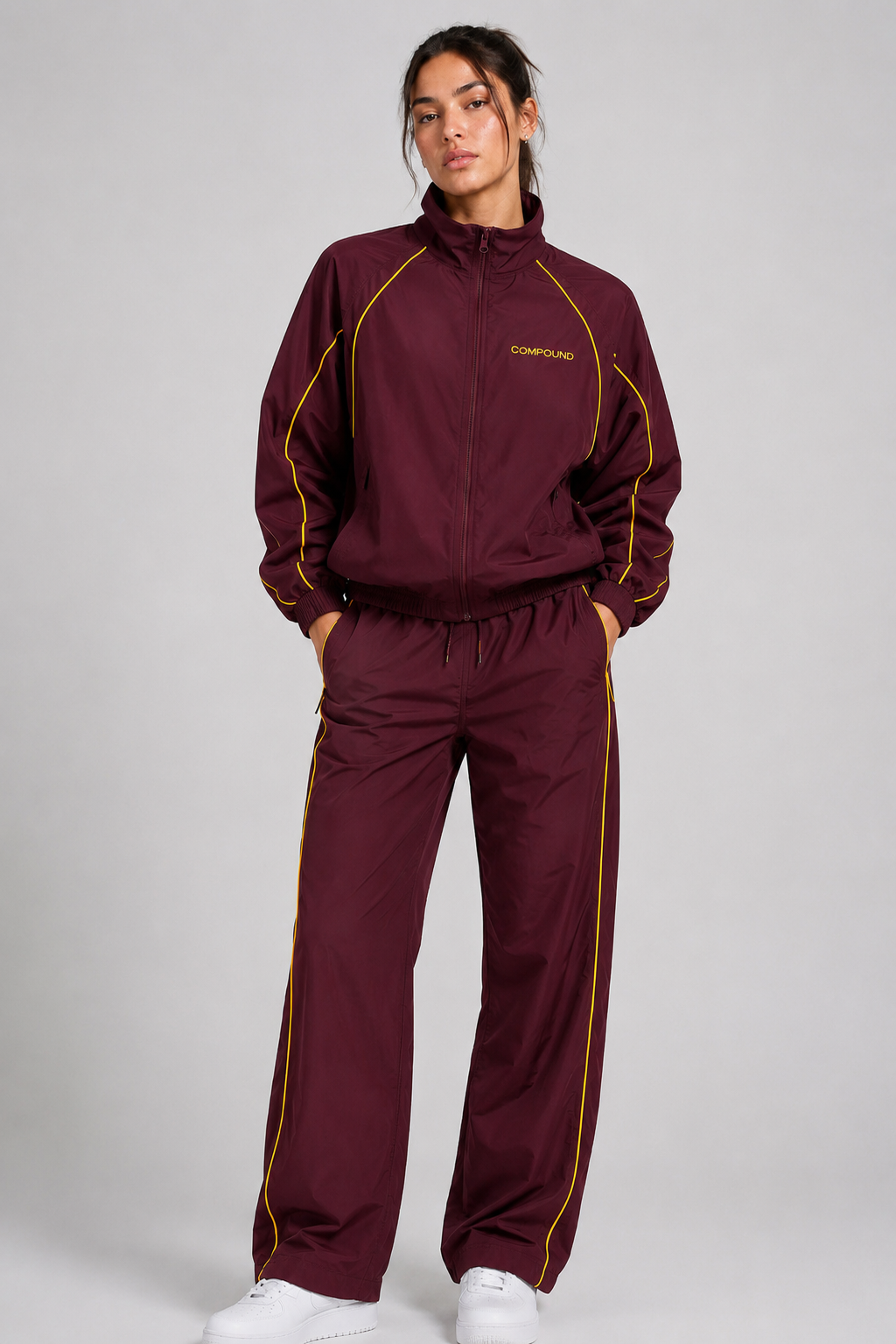 Y2K Retro Tracksuit - Maroon