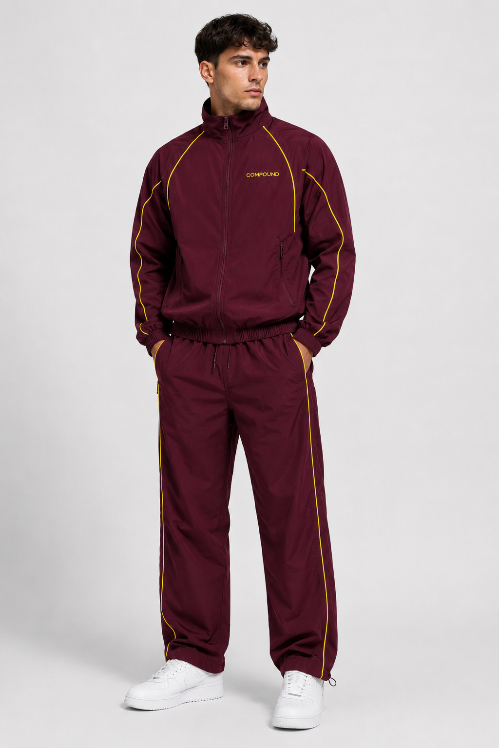 Y2K Retro Tracksuit - Maroon
