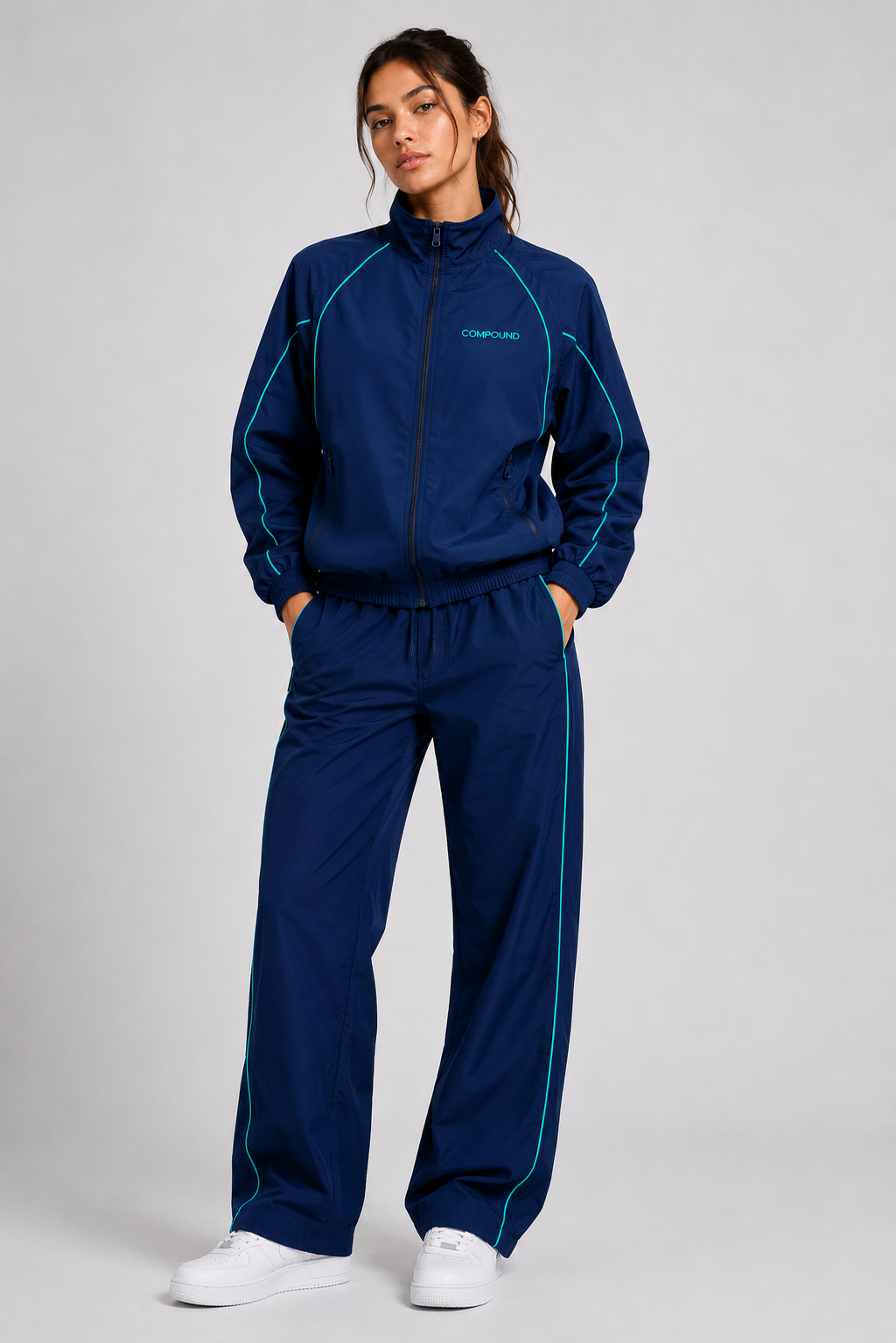 Y2K Retro Tracksuit - Blue